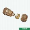 Buy cheap Equal Threaded Coupling Pex Brass Fittings Brass Color Customized Logo Screw from wholesalers