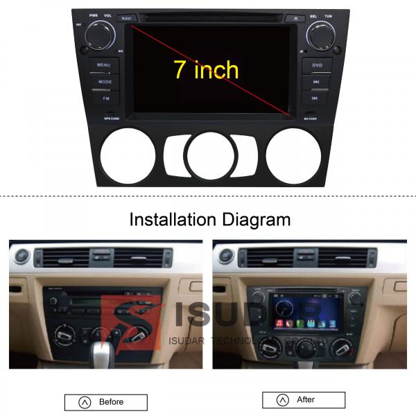 Support Digital TV Double Din Dvd Gps Car Stereo , BMW E92 Sat Nav For Manual Air Condition