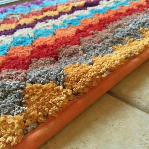 Hot sales colorful stripe microfiber doormat, Kitchen mat, bath mat