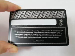 Buy cheap 0.5mm Luxury Matte Black Metal Business Cards Carbon Fiber Patterned product