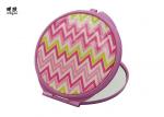 Party Favor Small Compact Mirror , Customized Monogrammed Compact Purse Mirror