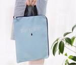 OEM shopping tote color zipper lunch Customized file canvas bag,Recycled canvas