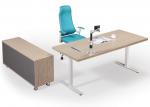 Bamboo Grey Modern Executive Desk / Simple MFC Office Furniture