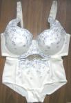 OEM Cotton White Embroidered Matching Bra and Underwear Sets for Women