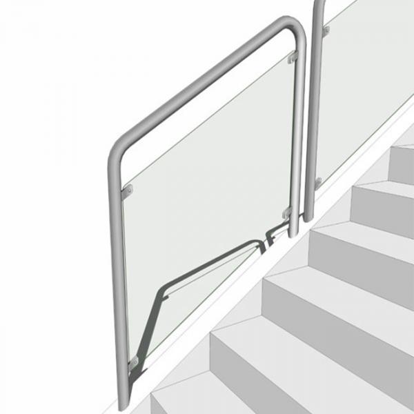 Mirror Balcony Stainless Steel Glass Balustrade , Residential Glass Railing Systems
