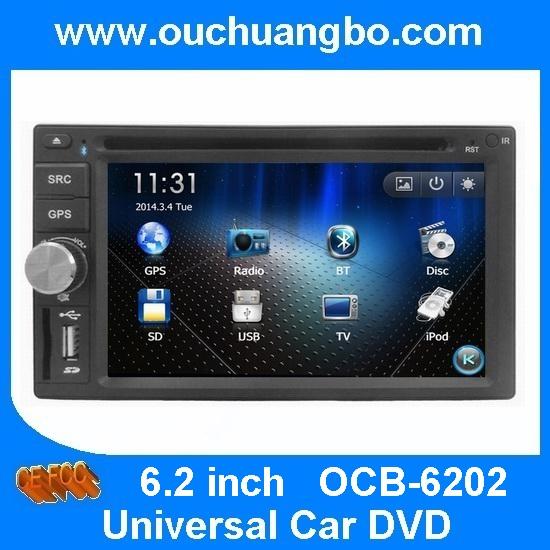 Ouchuangbo Touch Screen car dvd player gps navigation USB SD Bluetooth for Universal Car DVD OCB-6202