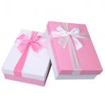 New design logo customized paperboard storage box for promotion gift with Ribbon