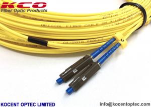 Buy cheap Low Insertion Loss Fibre Optic Patch Cable MU SM DX 2.0mm G657A1 LSZH Yellow Color product