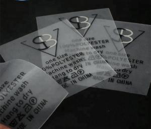 Buy cheap Screen Printed Clear TPU Washing Instruction Labels For Garments product