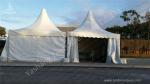 Popular No Window High Peak Tents For Small Party , White Fabric Cover