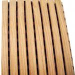 Wooden Laminated Grooved Sound Absorbing Board Restaurant Decorative MDF Wall