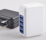 5V 4A 4USB wall mount charger travel charger with US UK AU EU changeable plugs