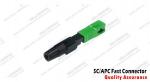 high quality Green Abs Plastic SC/APC fast connector for fiber optic drop cable