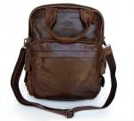 Wholesale Price Classic Vintage tan Leather Backpack Messenger Bag Handbag Purse