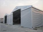 Aluminum Frame Industrial Storage Tents , Grey Fabric Temporary Warehouse Tent
