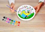 Educational Kids Arts And Crafts Toys Miraculous 3D Gypsum Clock Painting Set