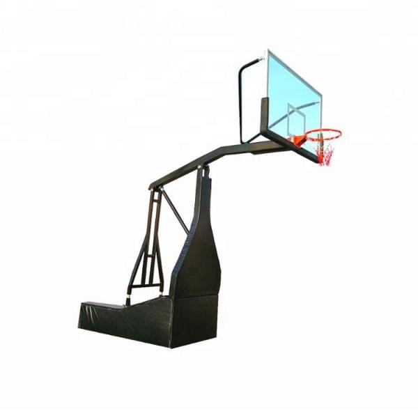 2.5 Ton Weight Portable Basketball Hoop , Electro Hydraulic Basketball Stand Custom Logo