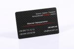 Scratch Resistant Black PVC Business Cards , 85x54x0.5mm Carbon Fiber Member