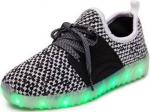 Toddler Light Up Shoes Rechargeable Battery , Night Glowing Led Light Sneakers