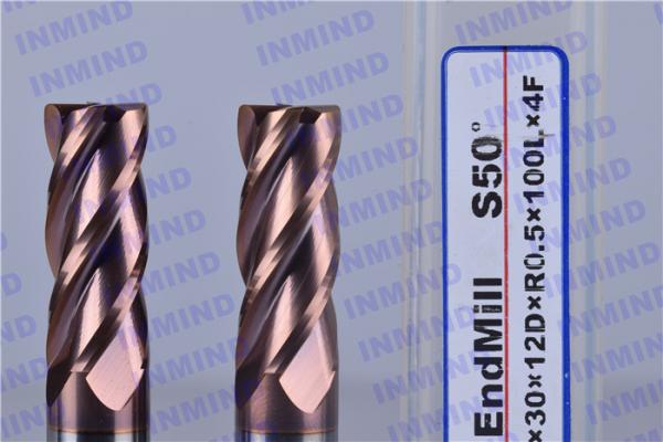 Milling Cutting Tools Corner Rounder Cutter , Solid Carbide Center Cutting End Mill
