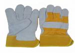 Cow Leather Safety Gloves , Soft Labor Protection Gloves 10.5 Inch Size