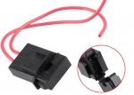 Red Wire Black Plastic Square Shell Cap Wired Inline Auto Fuse Holder Box MT205