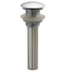 Basin Faucets Drains Push Button Bath Waste for Glass Lavatory / Brass Basin Pop