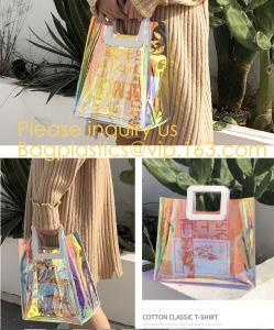 Buy cheap Gift Bag Clear Shopping Bag Custom PVC Plastic Shopping Bag, Shiny Pvc Handle Shopping Hand Bag Clear Tote Bags Ladies product