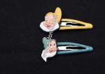 Small children baby beautiful hairpins with pvc silicone cartoon figures cute