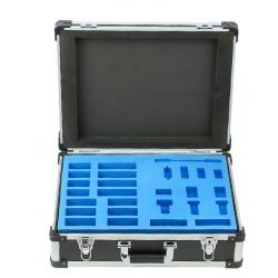 China Black aluminum tool carrying cases with blue die cut foam​ for sale
