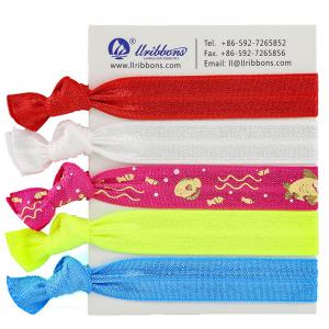 Buy cheap Polyester Spandex Fabric Sublimation Red Elastic Hair Bands 16mm product