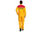Orange Automotive Industrial Work Uniforms With Velcro Removable Wristband