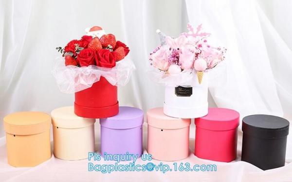 Gift Box Paper Wedding,Gift Paper Box Custom,Pink Small Round Chocolate Hard Paper Gift Box,ribbon bow flip kraft paper