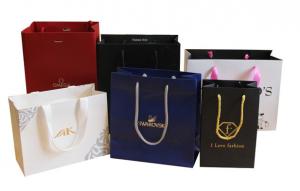 Buy cheap Custom logo printed luxury paper shopping bag, logo printed paper bag product