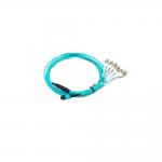 4 Duplex MPO MTP Cable , Customized Length Breakout Fiber Optic Cable With Aqua